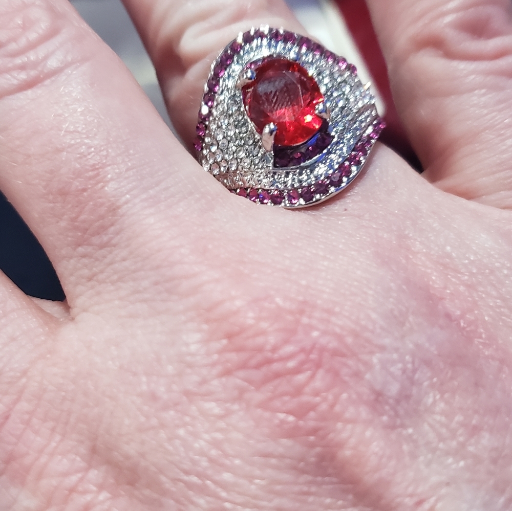 Large Ruby 925 Silver Ring. New - image 6